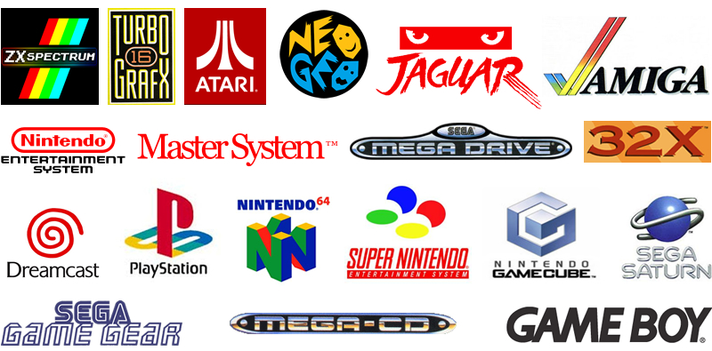 coolrom retro gaming logos